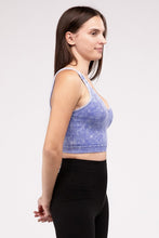 Load image into Gallery viewer, Washed Ribbed Cropped V-Neck Tank Top
