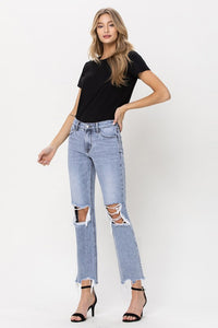 Super High Rise 90's Straight Crop Jeans