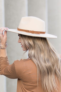 Wide Brim Panama Fedora Hat