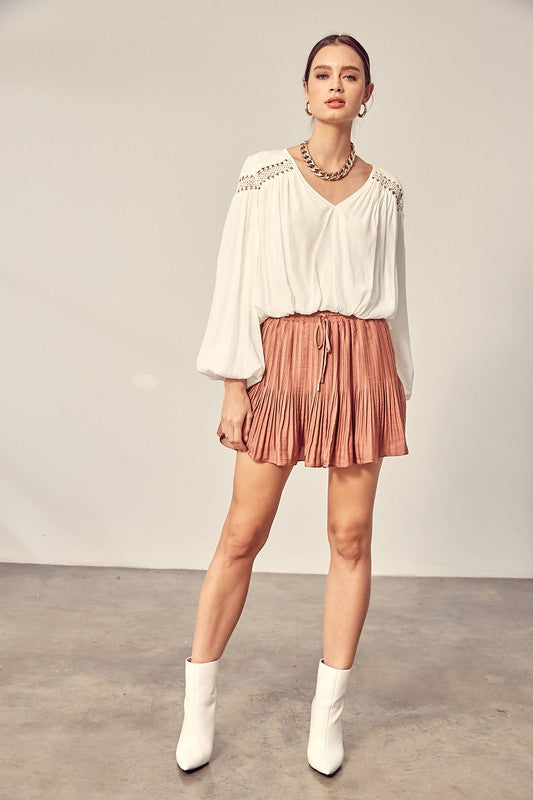 Pleated Skort