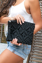 Load image into Gallery viewer, Macrame Tassel Clutch
