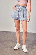 Load image into Gallery viewer, Wide Waistband Destroyed Frayed Denim Shorts
