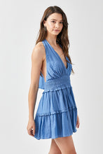 Load image into Gallery viewer, Halter Neck Smocked Ruffle Dress
