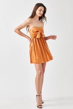 Load image into Gallery viewer, Tie Front Tube Romper Dress
