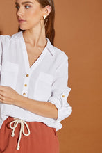 Load image into Gallery viewer, V Neck Button Down Henley Shirt
