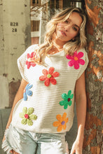 Load image into Gallery viewer, Crochet Flower Embroidery Knit Top
