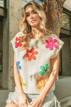 Load image into Gallery viewer, Crochet Flower Embroidery Knit Top
