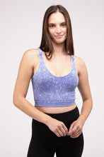 Load image into Gallery viewer, Washed Ribbed Cropped V-Neck Tank Top
