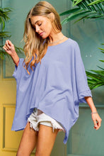 Load image into Gallery viewer, Solid Round Neck Loose Fit Kimono Sleeve Sweater
